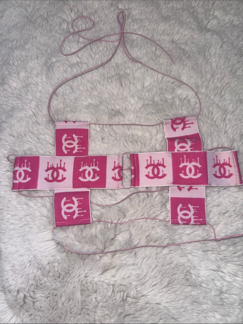 Pink micro bikini top Dancewear / Rave